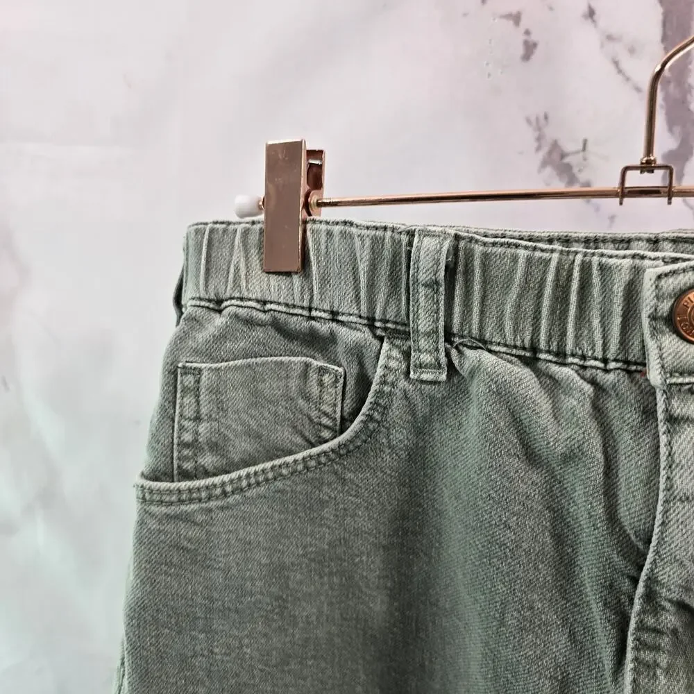 Anthropologie Shorts Womens Small Green High Rise Denim Jeans Pilcro